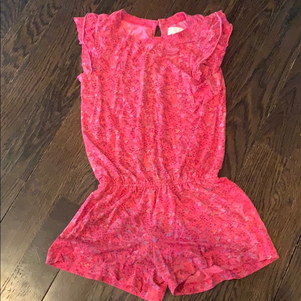 Red floral romper from peek